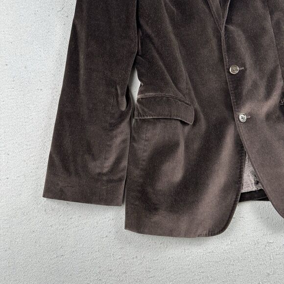 Dolce And Gabbana Blazer Men’s Small Brown Velvet 2 Button Notch Collar Lined - Picture 6 of 16